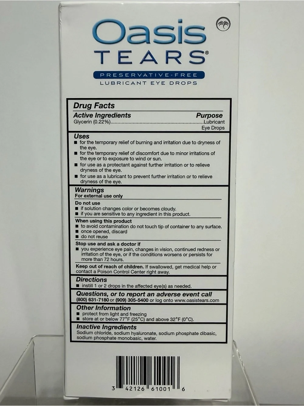 OASIS Tears Plus Lubricant Eye Drops 30 Vials Single Use Exp 6/2027 ~ New in Box